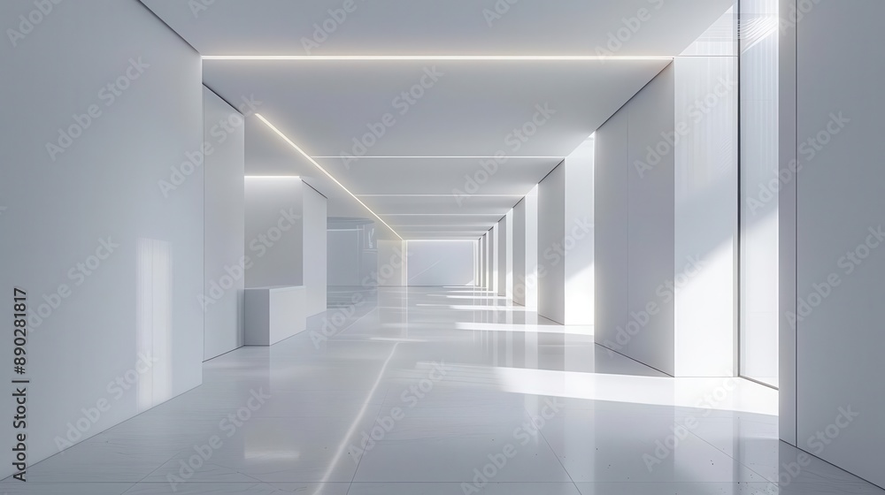 Obraz premium Clean numeric design, minimalist style, thin black lines, ample white space, high resolution, contemporary and sleek