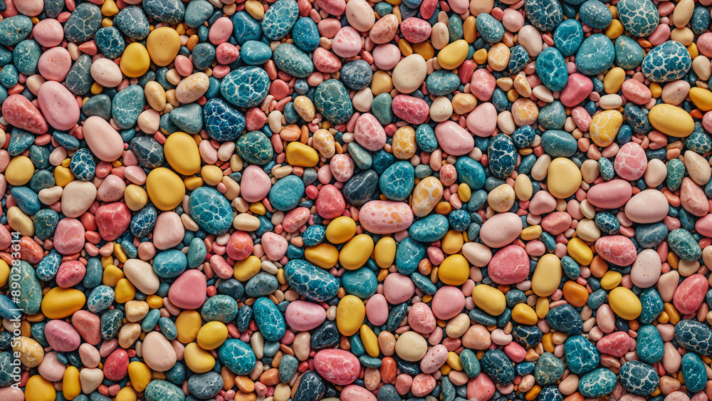 Colorful smooth round sea pebbles and various stones close-up texture pattern. Naturally rounded gravel at sea shore background for your design. Decorative beach stones or gravel. Pebble texture Colorful smooth round sea pebbles and various stones close-up texture pattern. Naturally rounded gravel at sea shore background for your design. Decorative beach stones or gravel. Pebble texture