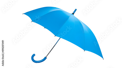 Realistic blue umbrella isolated on a transparent background, png