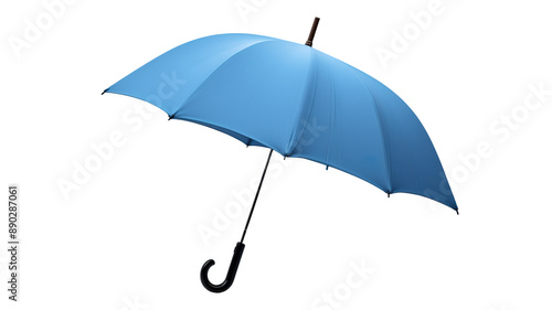 Realistic blue umbrella isolated on a transparent background, png