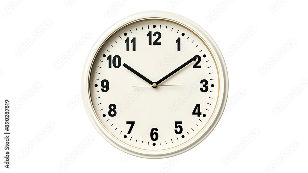 Wall office clock isolated on a transparent background, png Wall office clock isolated on a transparent background, png