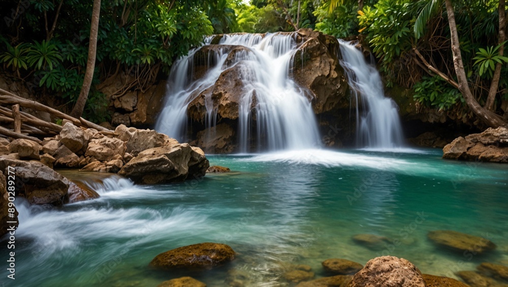 Fototapeta premium waterfall in the forest