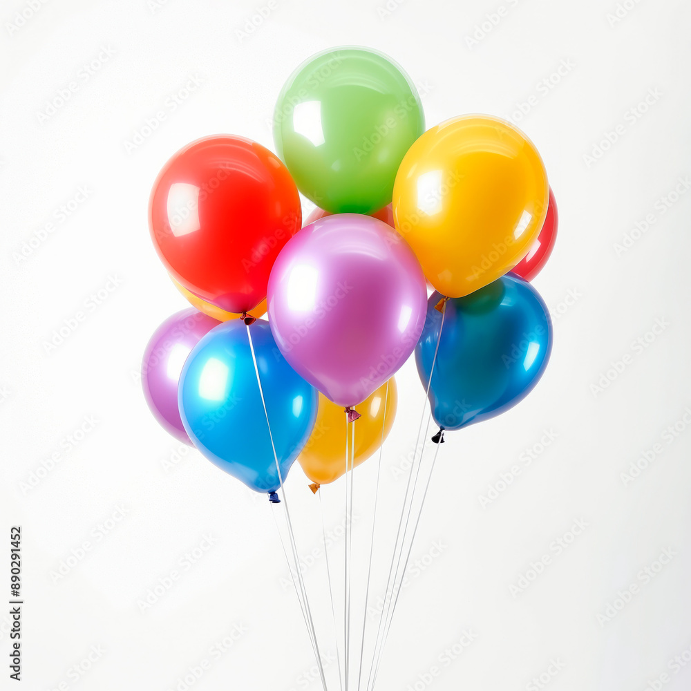 Bright and colorful balloons isolated on white background. Bright and colorful balloons isolated on white background.