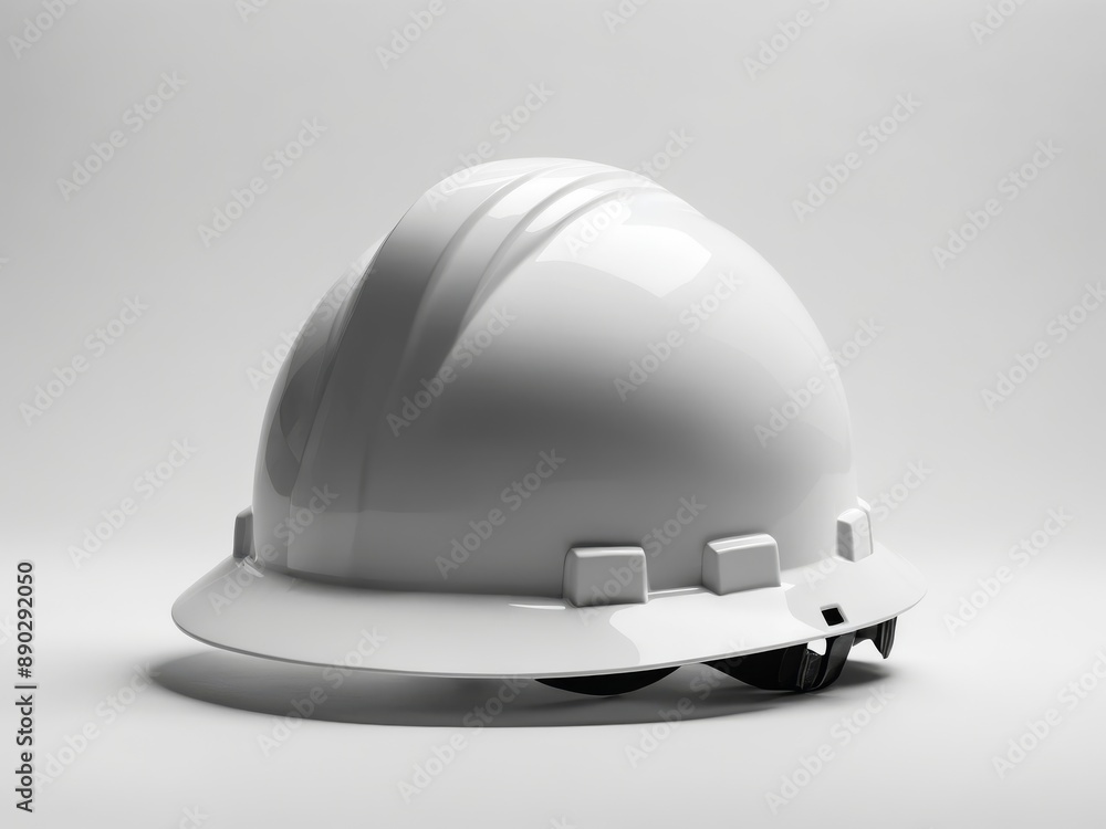 Fototapeta premium white construction hard hat isolated on white background