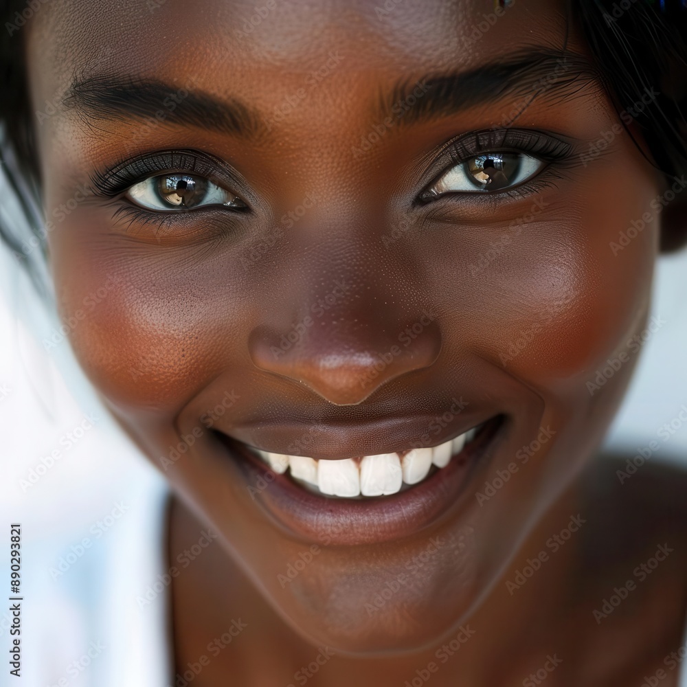 captivating closeup portrait of diverse woman with radiant smile flawless skin glowing against pure white backdrop eyes sparkle with confidence and warmth embodying beauty in all forms captivating closeup portrait of diverse woman with radiant smile flawless skin glowing against pure white backdrop eyes sparkle with confidence and warmth embodying beauty in all forms