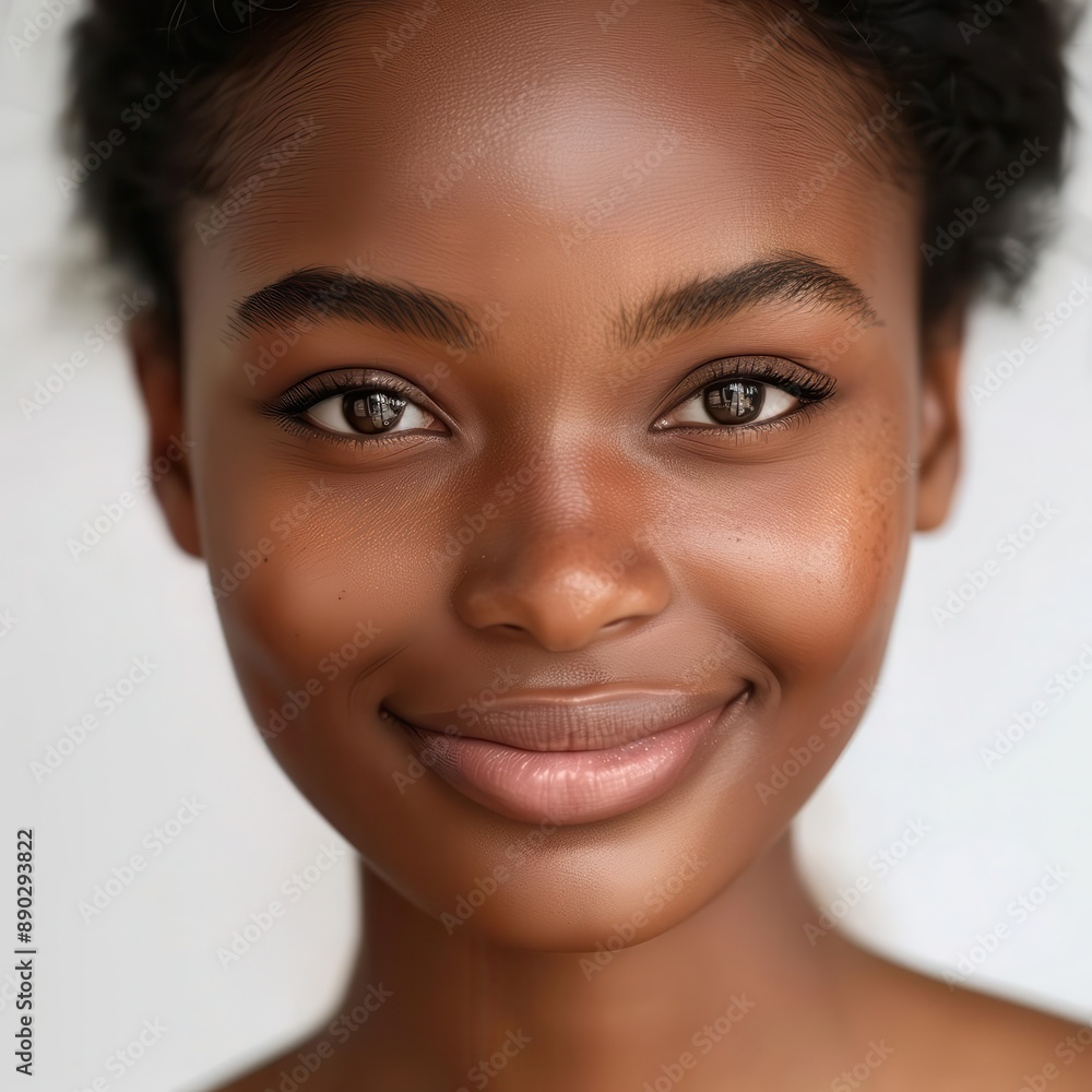 captivating closeup portrait of diverse woman with radiant smile flawless skin glowing against pure white backdrop eyes sparkle with confidence and warmth embodying beauty in all forms captivating closeup portrait of diverse woman with radiant smile flawless skin glowing against pure white backdrop eyes sparkle with confidence and warmth embodying beauty in all forms