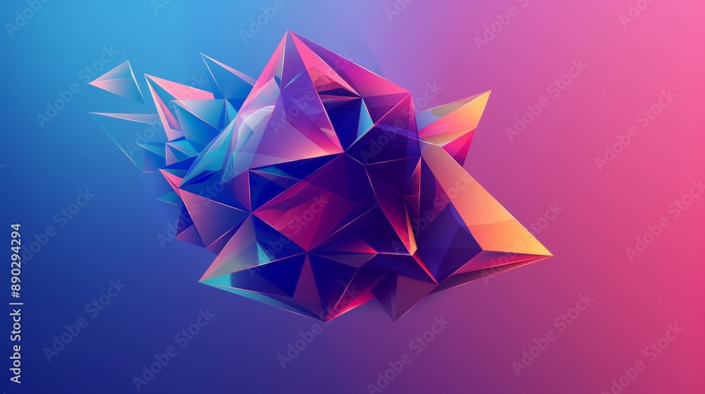 Abstract geometric shape composed of triangles, abstract form, vector illustration. Abstract geometric shape composed of triangles, abstract form, vector illustration.