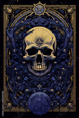 Vivid Skull Art Symbolizing Spirit, Religion, and Dark Interpretations in Tarot Card Readings for Deep Spiritual and Occult Insights