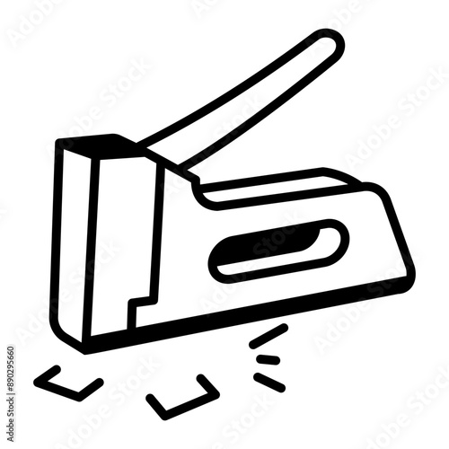 Line style icon of staple gun 