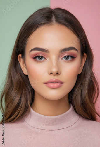  Everyday makeup tips shared with colorful pastel background. 