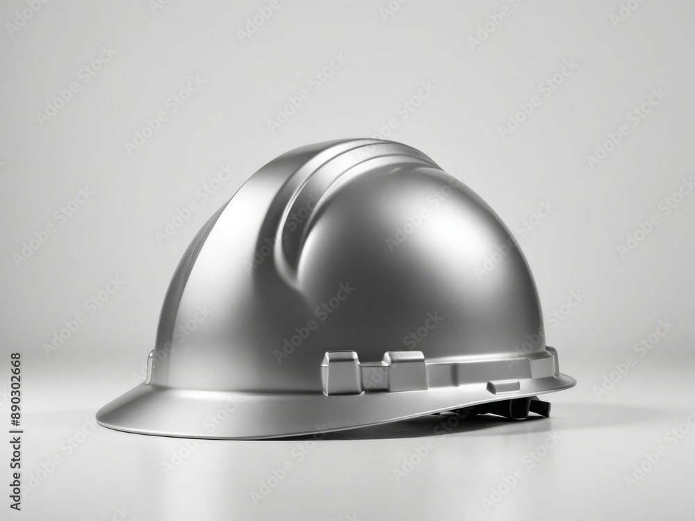 silver color construction hard hat on white background silver color construction hard hat on white background