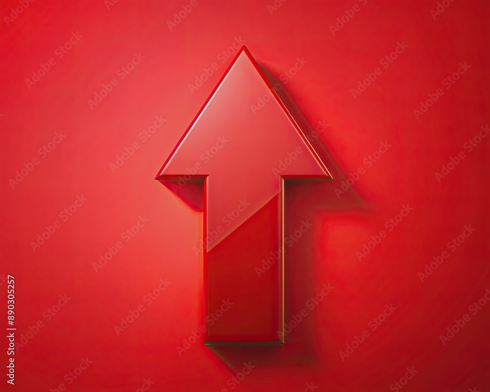 Vibrant bold red arrow icon stands out against a bright red background, symbolizing direction, energy, and momentum in a modern and attention-grabbing visual. Vibrant bold red arrow icon stands out against a bright red background, symbolizing direction, energy, and momentum in a modern and attention-grabbing visual.