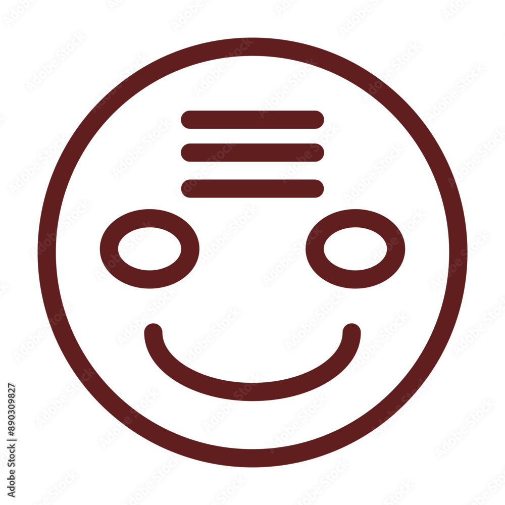 emoji pundat Vector Line Maroon Icon Design emoji pundat Vector Line Maroon Icon Design
