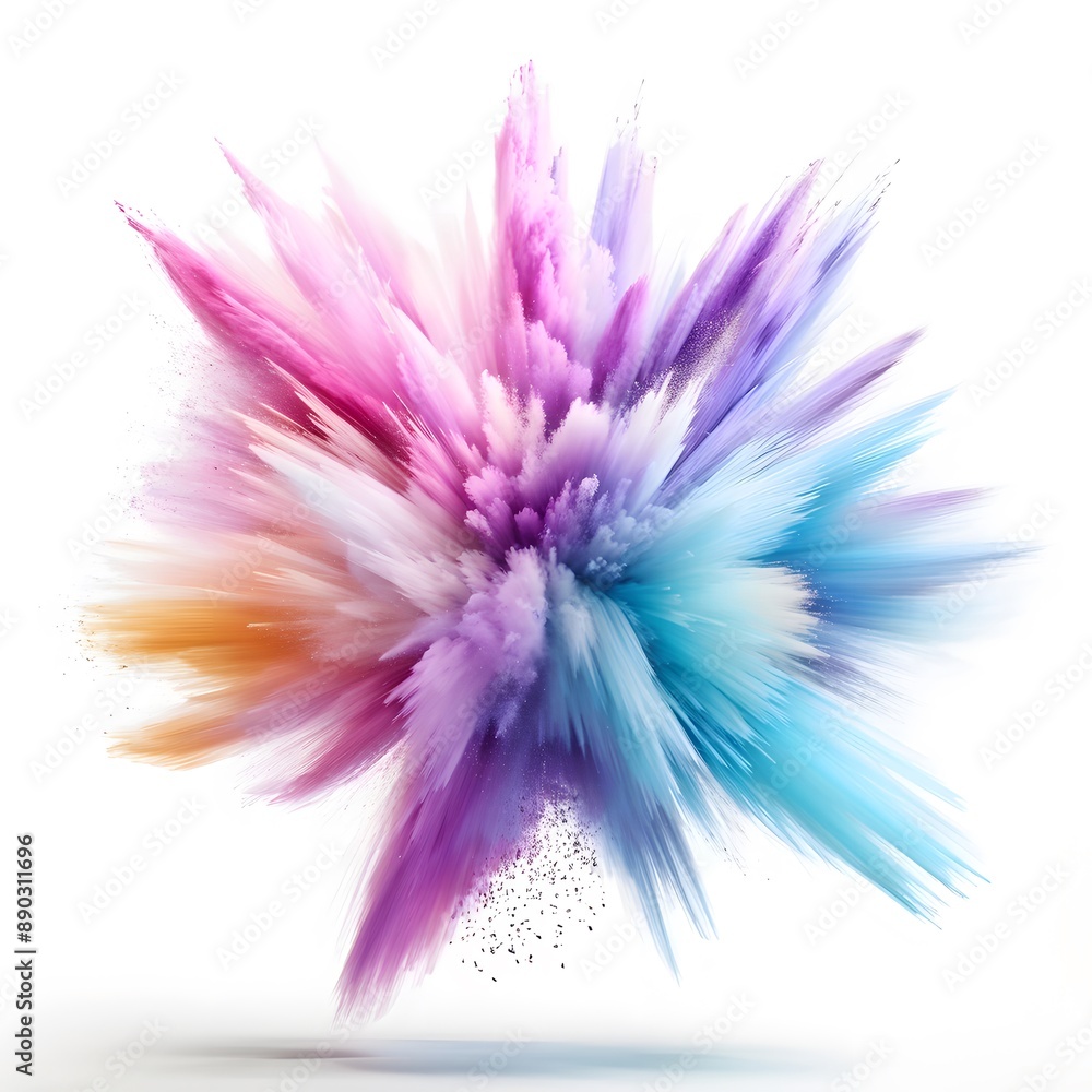 Abstract pastel powder explosion on a white background. Abstract pastel powder explosion on a white background.
