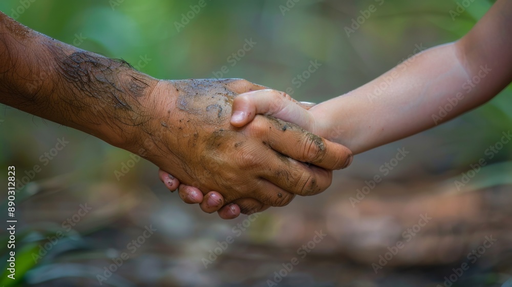 Fototapeta premium Handshake in Nature