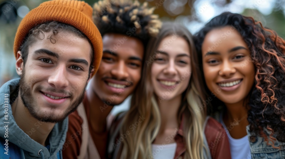 Group of Diverse Friends Smiling at the Camera Group of Diverse Friends Smiling at the Camera