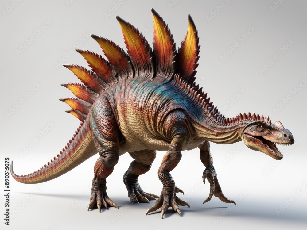 3D illustration of cute dinosaur isolated on white background 3D illustration of cute dinosaur isolated on white background