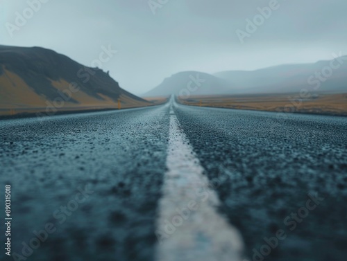 Wallpaper Mural Long Road White Line Torontodigital.ca