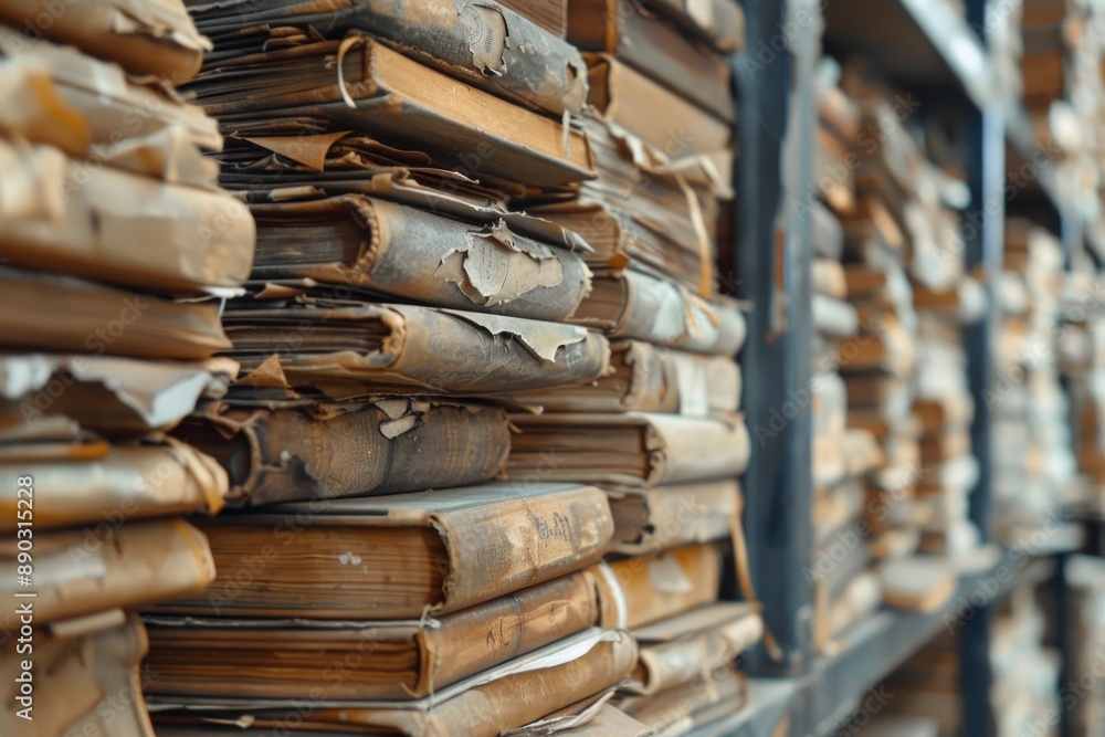 Stack of paper archives background Stack of paper archives background