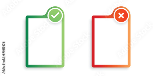 Do and dont icon in flat style. Dos and Don'ts vector illustration on isolated background. Pros and Cons sign business concept.