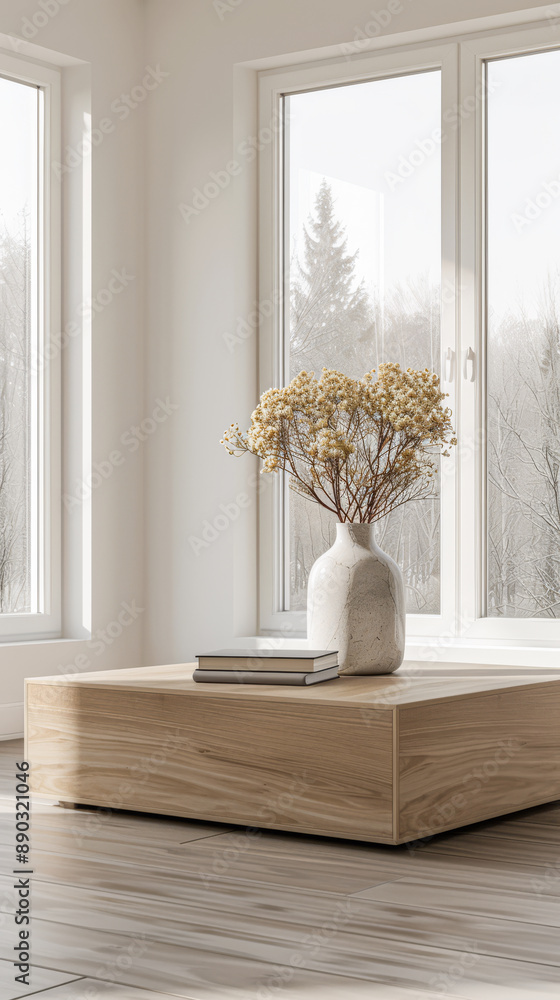 Property interiors with a modern design, minimal furniture and natural window lighting. Minimalist interiors design composition in warm tones. Property interiors with a modern design, minimal furniture and natural window lighting. Minimalist interiors design composition in warm tones.