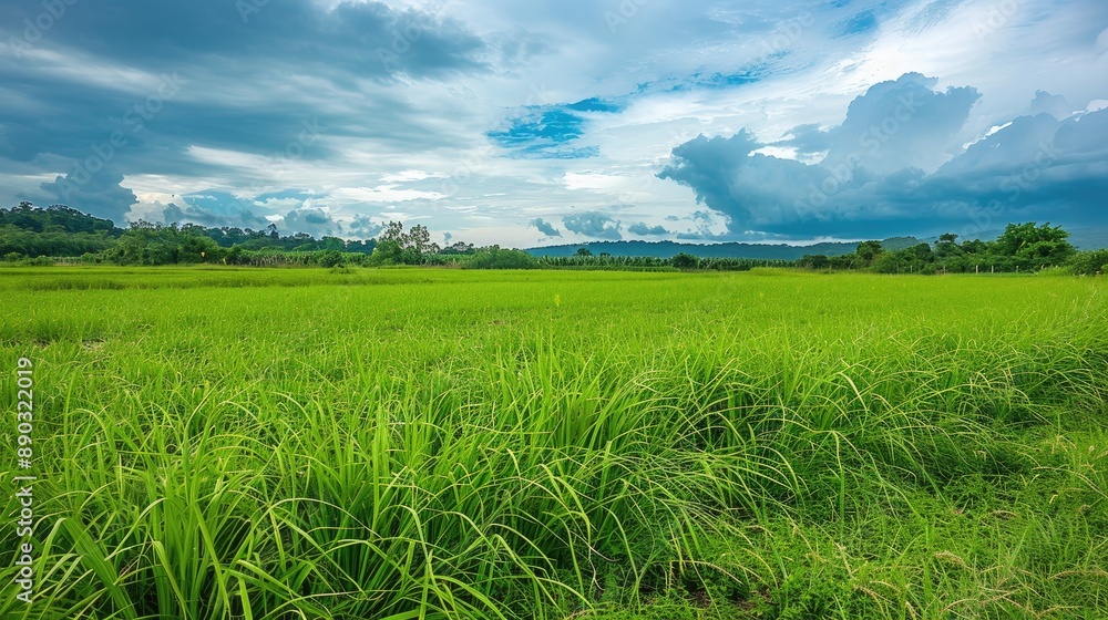 Grassy field in agriculture with green background Grassy field in agriculture with green background