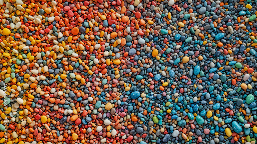 Colorful smooth round sea pebbles and various stones closeup texture pattern. Naturally rounded gravel at sea shore background for your design. Decorative beach stones or gravel. Pebble summer texture Colorful smooth round sea pebbles and various stones closeup texture pattern. Naturally rounded gravel at sea shore background for your design. Decorative beach stones or gravel. Pebble summer texture