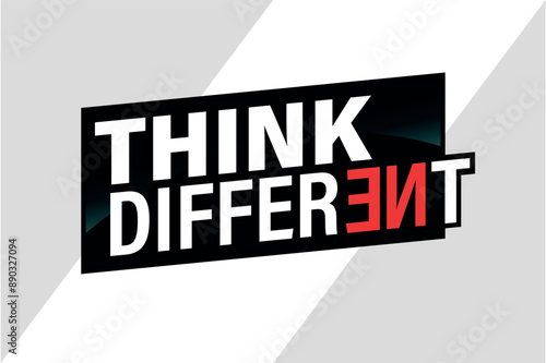 think different poster banner graphic design icon logo sign symbol social media website coupon


