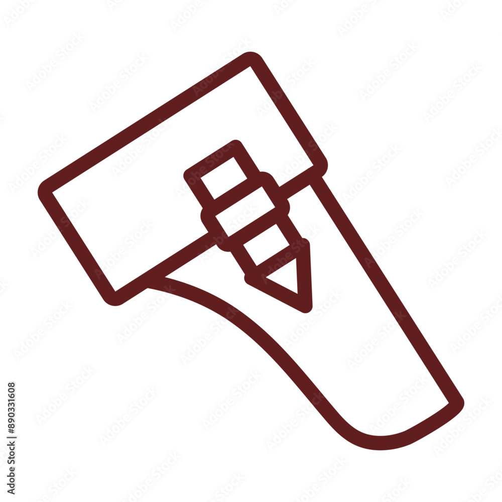 Pistol Holster Vector Line Maroon Icon Design Pistol Holster Vector Line Maroon Icon Design