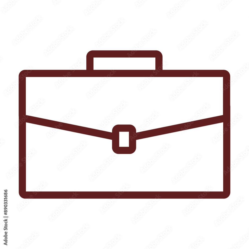 Briefcase Vector Line Maroon Icon Design Briefcase Vector Line Maroon Icon Design