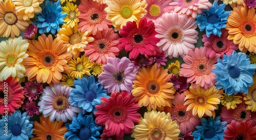 Wallpaper Mural A Vibrant Arrangement of Colorful Gerbera Daisies and Other Flowers Torontodigital.ca