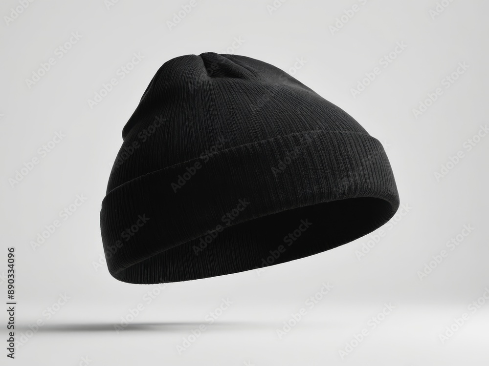 black tuque hat isolated on white background black tuque hat isolated on white background