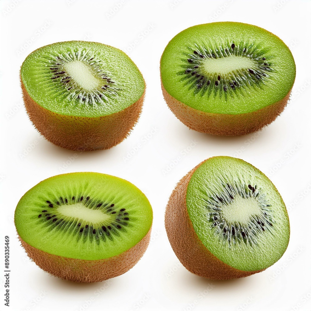 Fototapeta premium Kiwi Frucht Ohne Hintergrund Ansichten