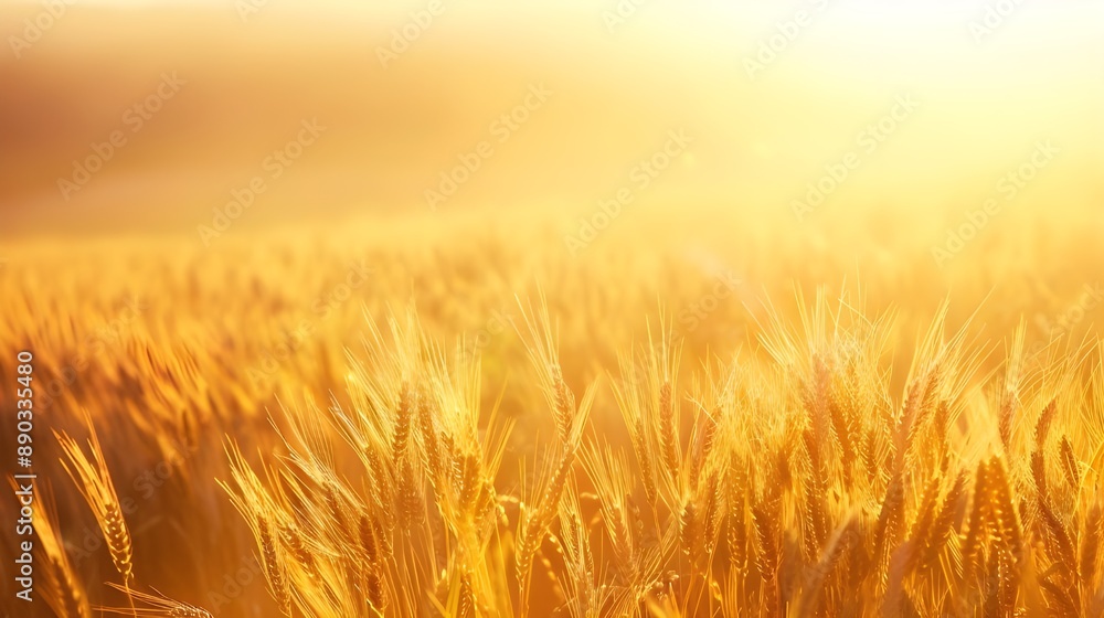wheat field at sunset, golden hour light wheat field at sunset, golden hour light