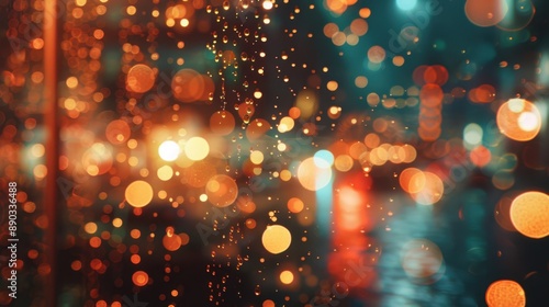 The colorful bokeh lights photo