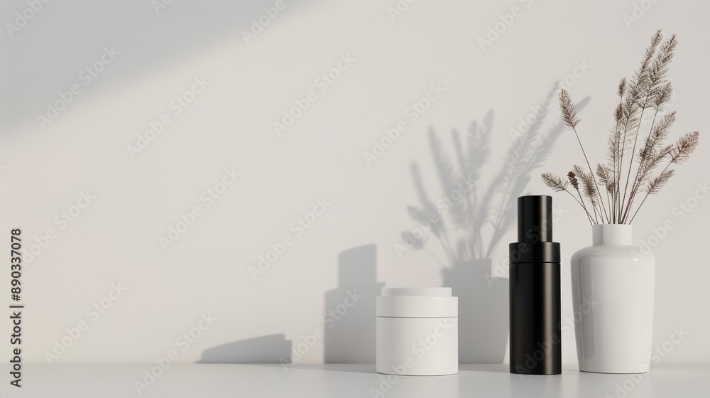 Minimalist product display on a clean, white surface, high-resolution image, no people, modern and sleek design, perfect for showcasing beauty products or tech accessories, high-resolution photo Minimalist product display on a clean, white surface, high-resolution image, no people, modern and sleek design, perfect for showcasing beauty products or tech accessories, high-resolution photo