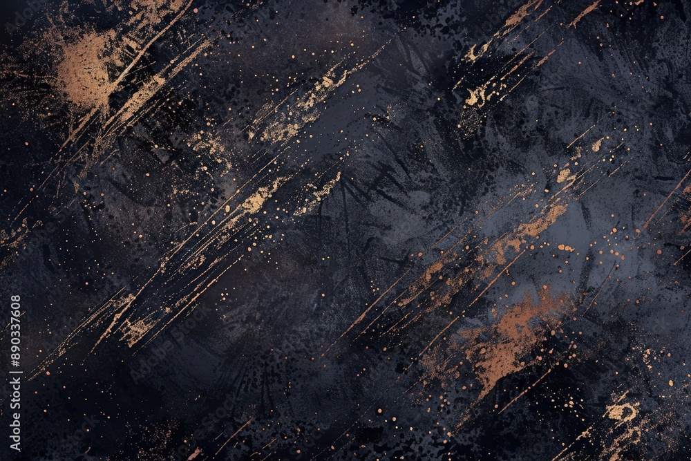 Dark Stardust Color Palette Background with Gold Splatter and Abstract Texture Dark Stardust Color Palette Background with Gold Splatter and Abstract Texture