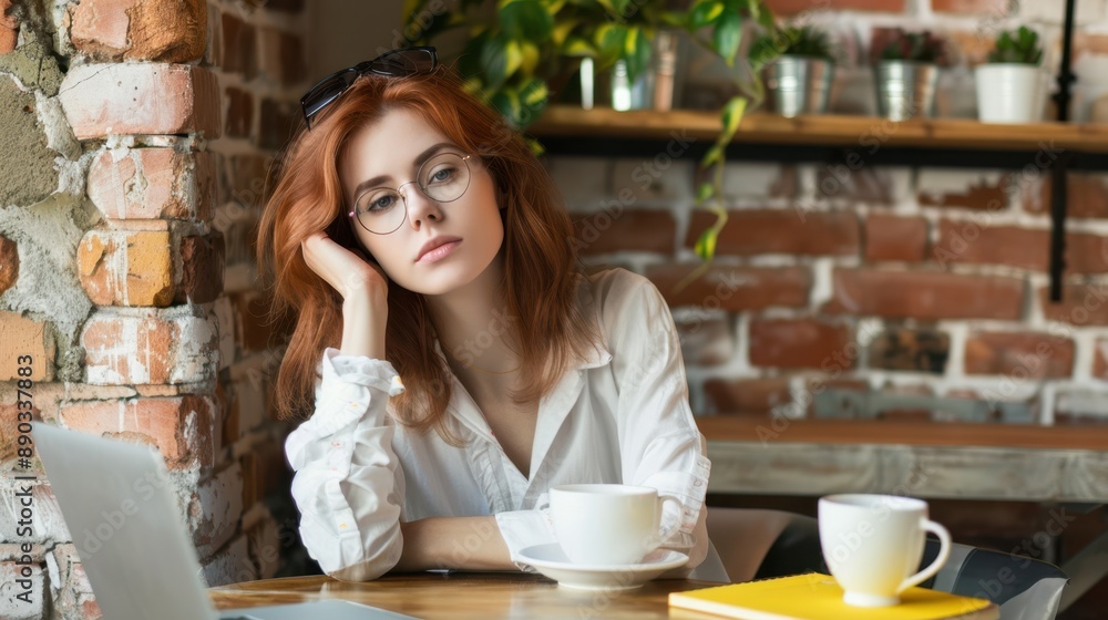 The woman in the cafe