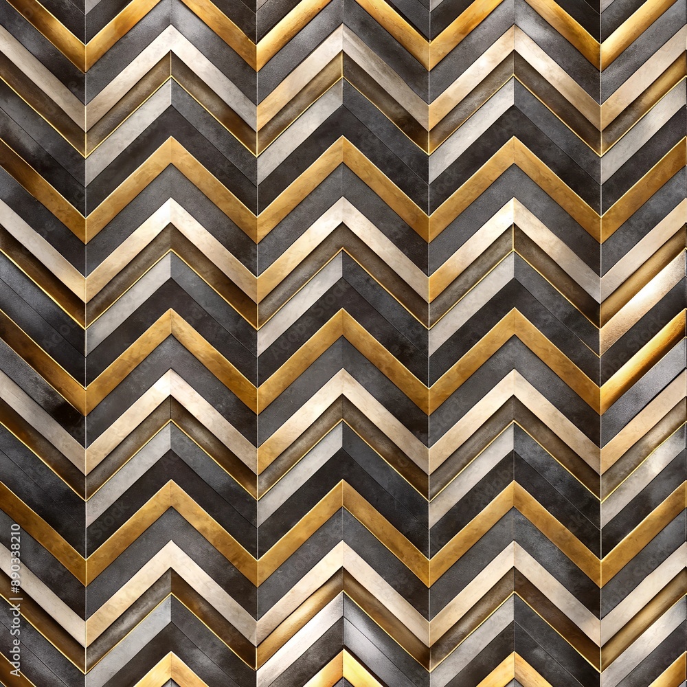 custom made wallpaper toronto digitalMetallic Accent Chevron Pattern on Dark Background