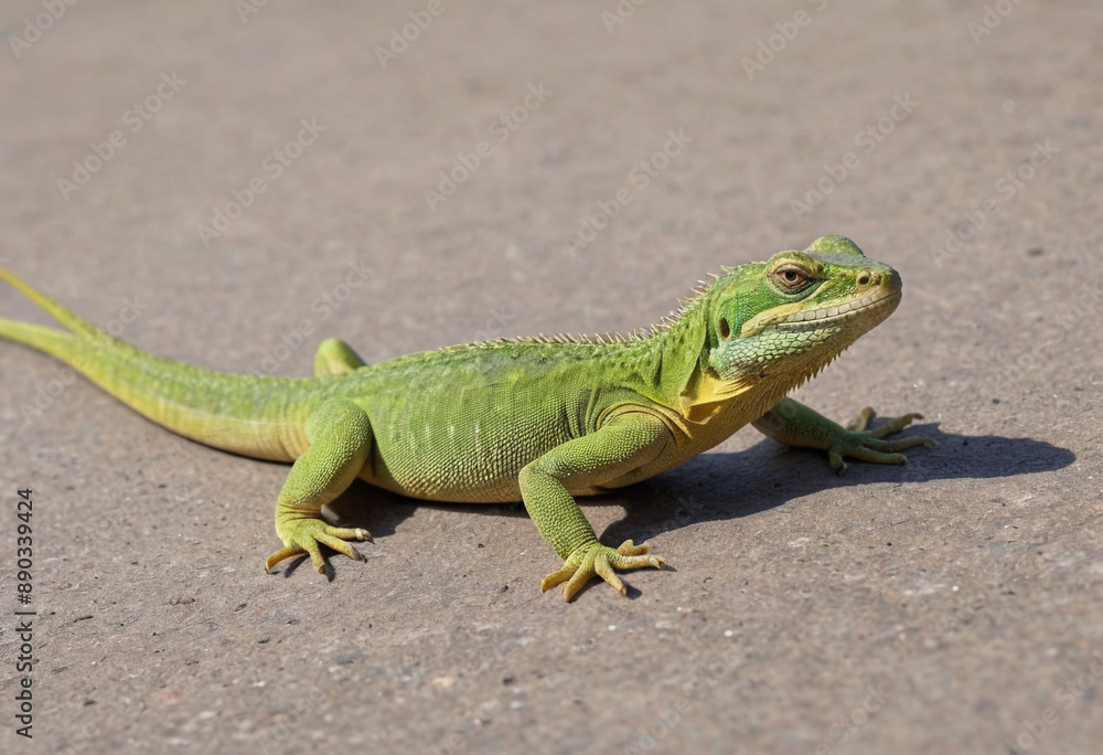 A playful lizard basking in the sun. A playful lizard basking in the sun.