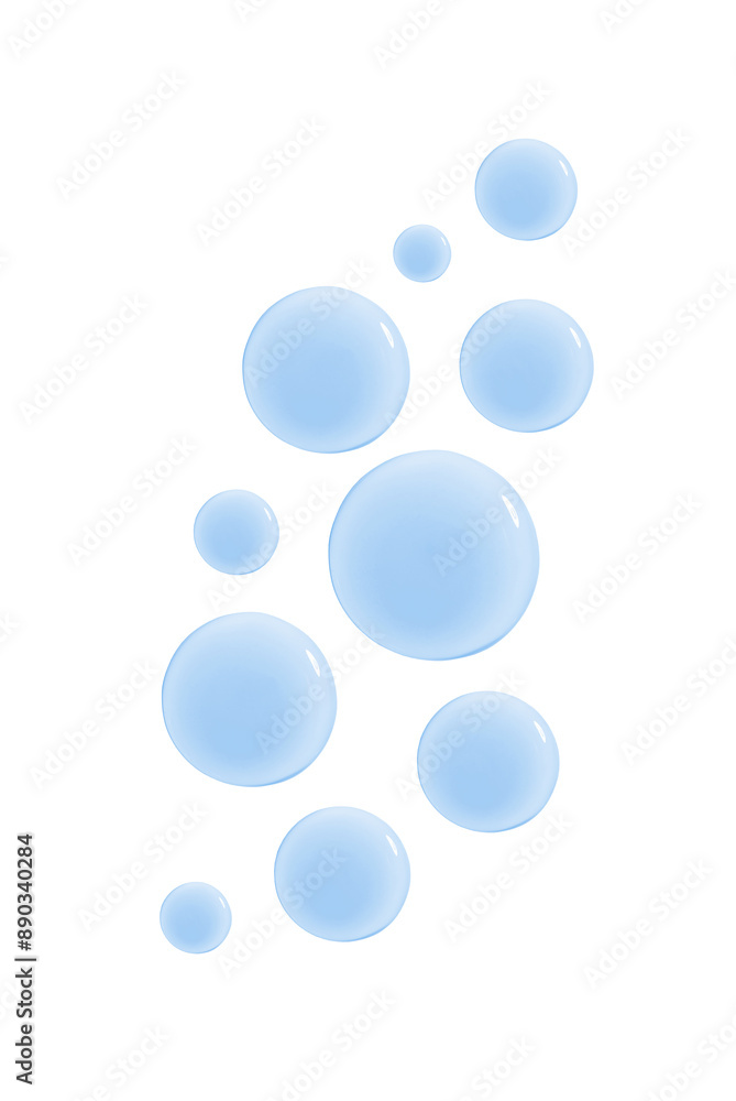 round drop of serum gel close-up on a transparent background cosmetic products round drop of serum gel close-up on a transparent background cosmetic products