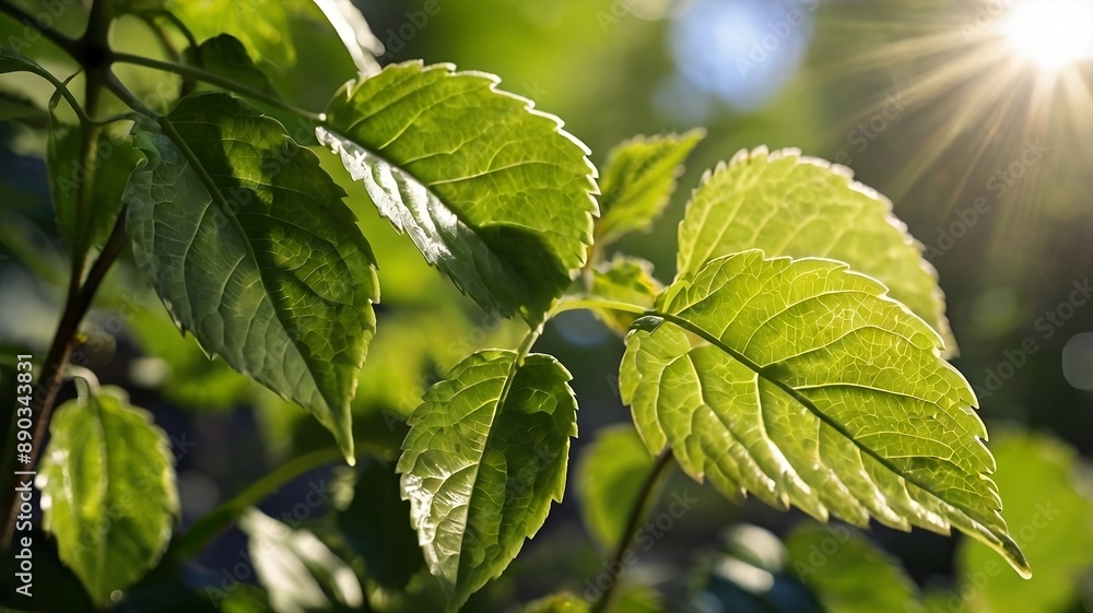 green leaves in sunlight green leaves in sunlight