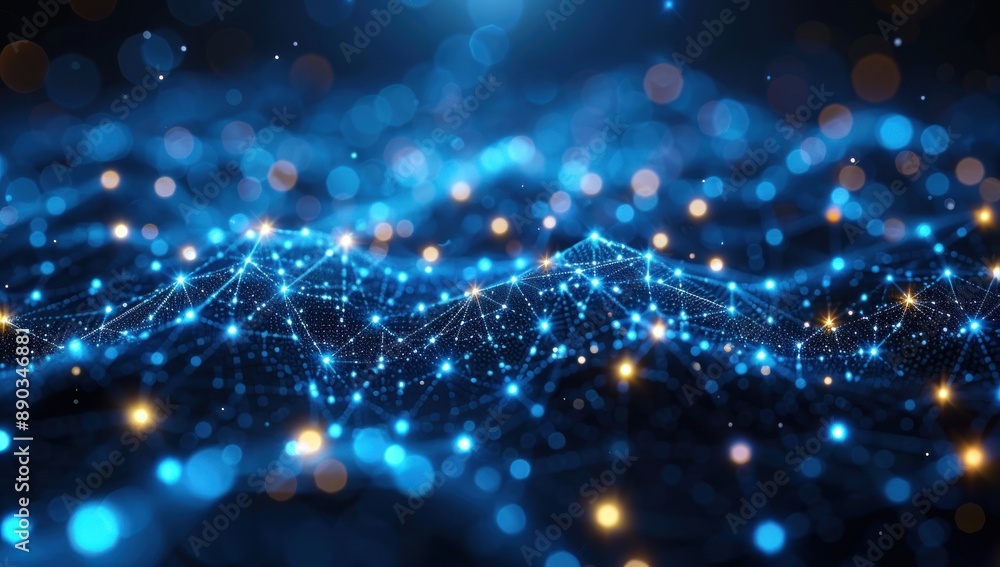 Abstract Blue and Gold Network Abstract Blue and Gold Network