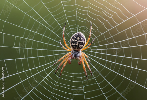  A curious spider spinning a web. 