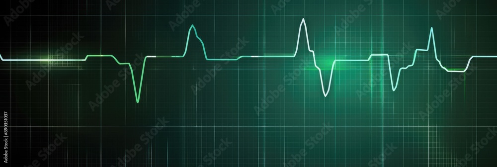 Heartbeat Graph on Digital Screen Heartbeat Graph on Digital Screen