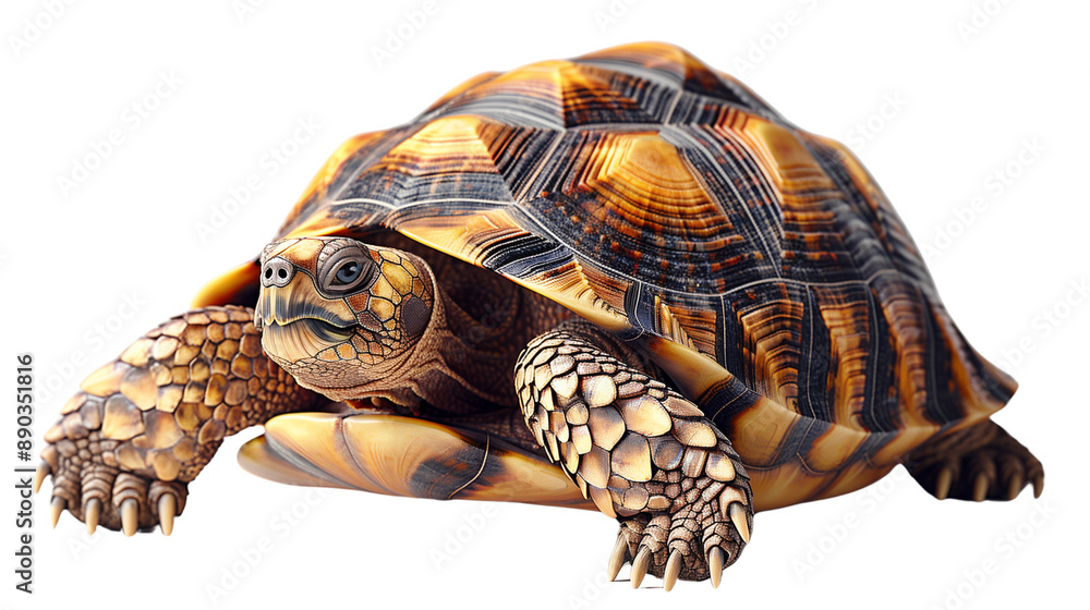 Obraz premium turtle isolated on white background, isolated Illustrations, copy space for text, - Generative AI