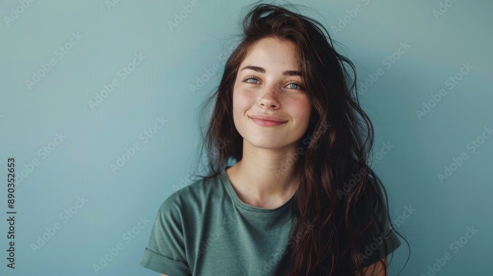 The smiling young woman The smiling young woman