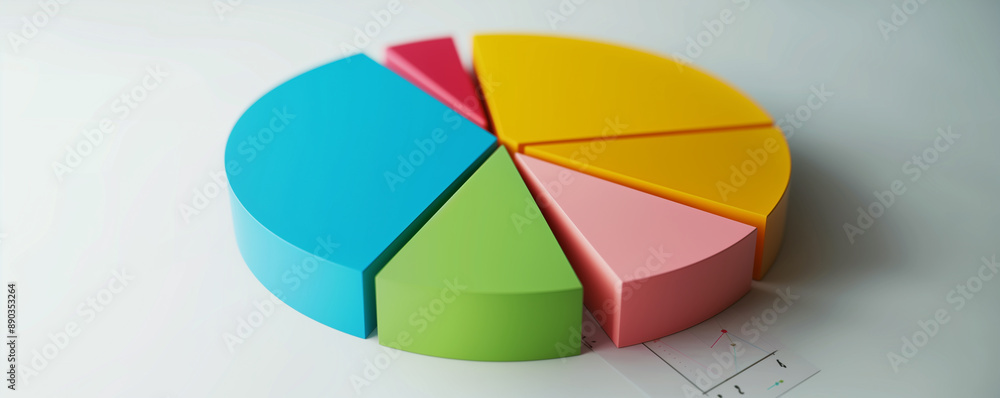 Obraz premium Colorful pie chart representing data visualization
