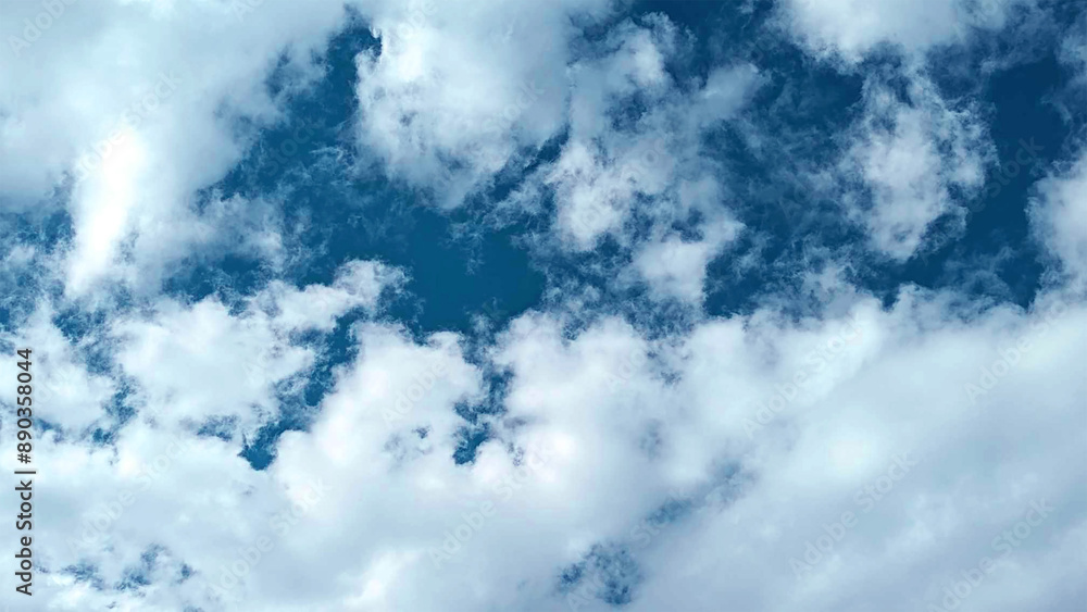Obraz premium Blue sky with clouds. Original