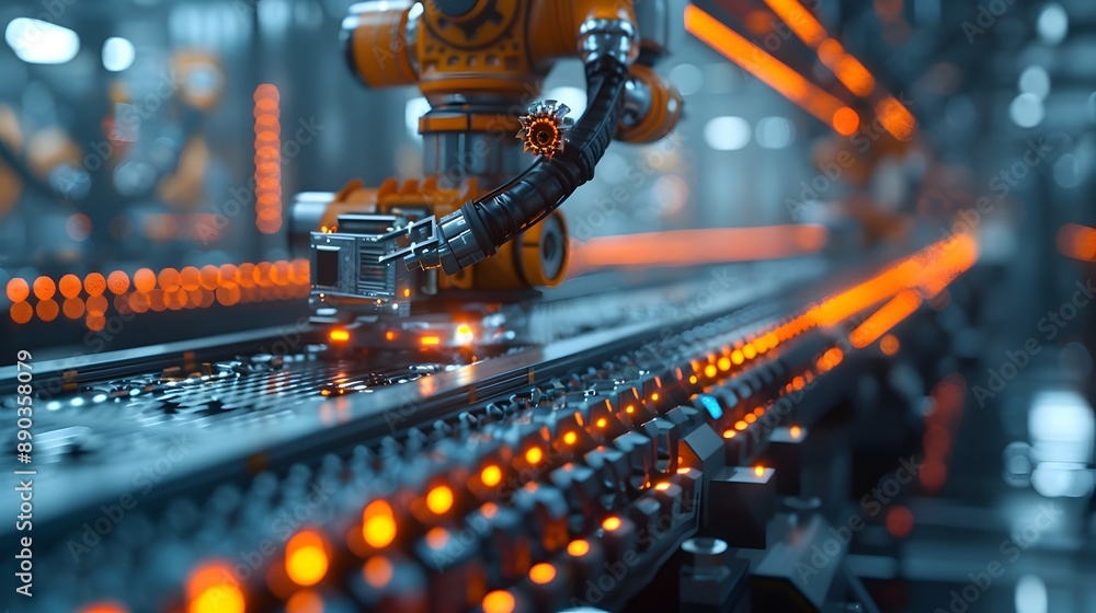 Sophisticated Industrial Automation System with AI Powered Advanced Controls for Efficient High Tech Manufacturing Processes Sophisticated Industrial Automation System with AI Powered Advanced Controls for Efficient High Tech Manufacturing Processes